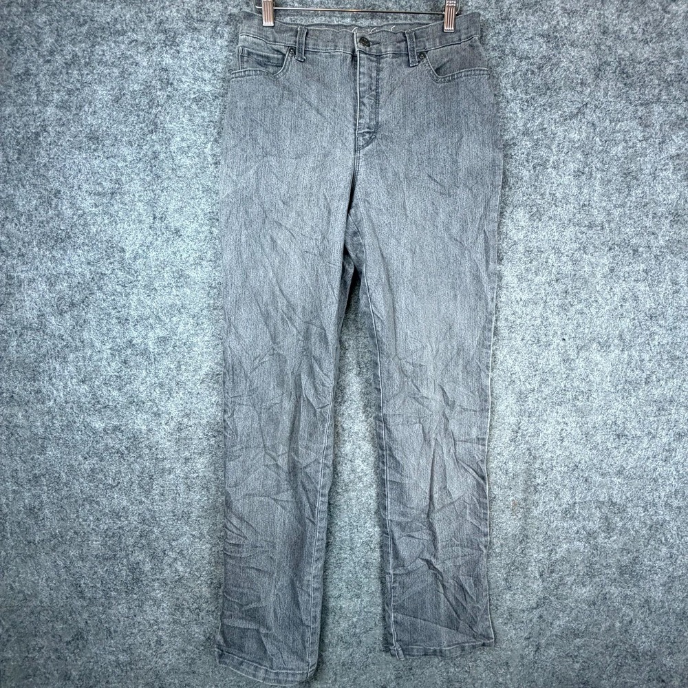 Gloria Vanderbilt Amanda Jeans Womens 6 Gray Y2K Denim Stretch Slimming Straight
